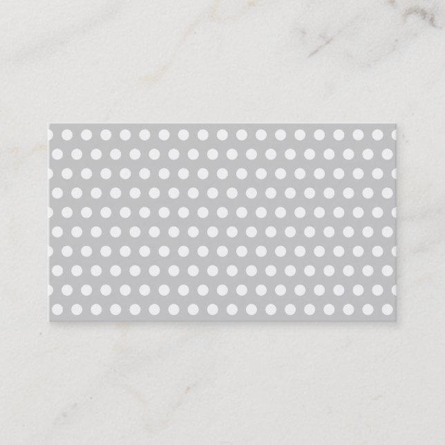 White Dots on Light Grey Business Card (Front)