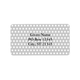 White Dots on Light Grey Label