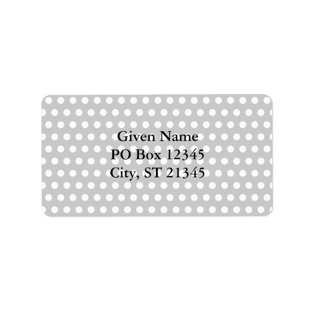 White Dots on Light Grey Label (Front)