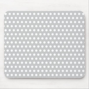 White Dots on Light Grey Mouse Mat