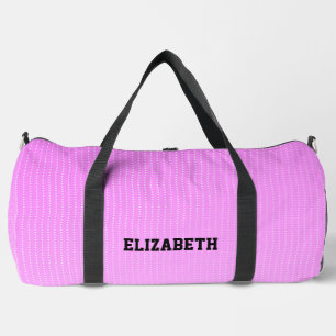 White dots pink pattern duffle bag
