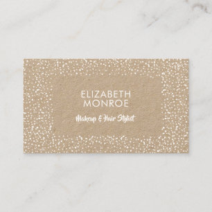 White Dots Salon Makeup Hair Stylist Kraft Business Card