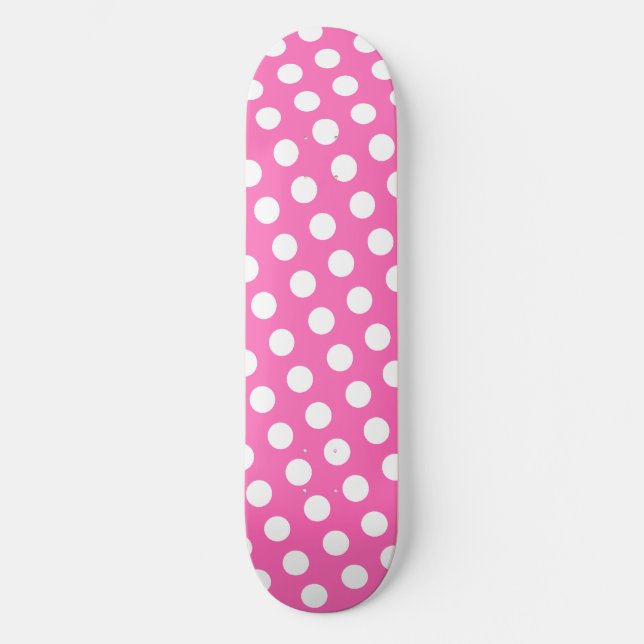 White dotted pattern skateboard (Front)