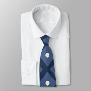 White Dotted Two-Tone Blue Men’s Neck Tie