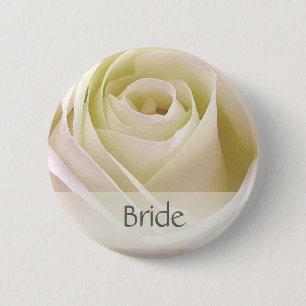 White double rose Bride Pin