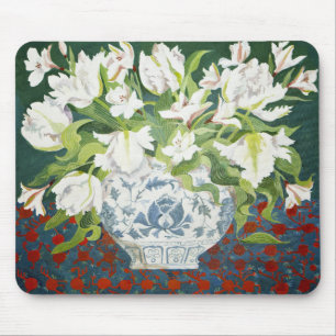 White double tulips and alstroemerias 2013 mouse mat