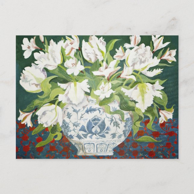 White double tulips and alstroemerias 2013 postcard (Front)