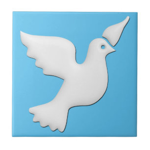 White Dove Belight Facing Right Tile