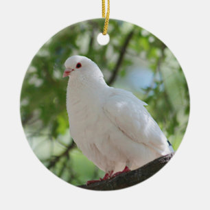 White dove ceramic tree decoration