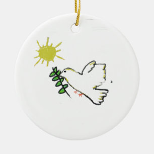 White Dove Ceramic Tree Decoration