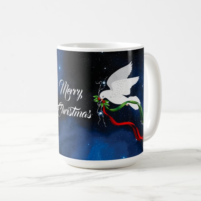 White Dove Christmas Mug (Front Right)