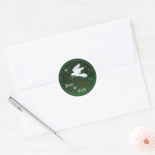 White Dove Classic Round Sticker