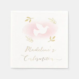 white dove Confirmation  Napkin