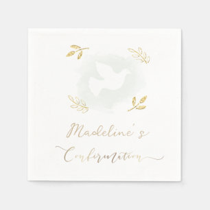 white dove Confirmation Napkin