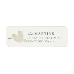 White Dove Cream White Return Address
