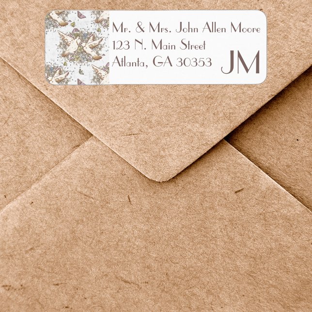 White Dove Garden Pattern Return Address (Creator Uploaded)