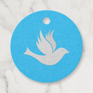 White Dove Holiday Favour Tags