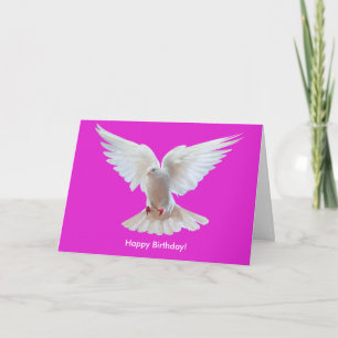 White Dove image Birthday-Card Card