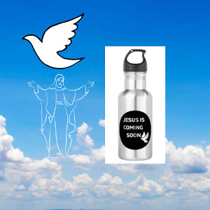 White Dove Jesus Coming Soon 532 Ml Water Bottle