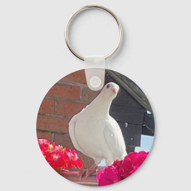 White Dove  Key Ring (Front)