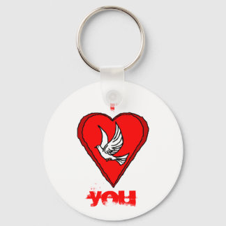 White Dove Key Ring