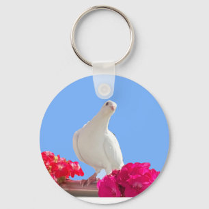 White Dove  Keychain