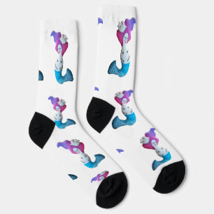 White Dove Mermaid Thunder_Cove Socks