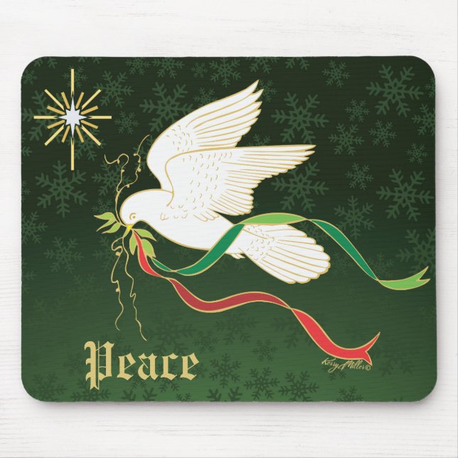 White Dove Mouse Mat (Front)