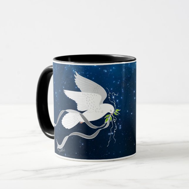 White Dove Mug (Front Left)