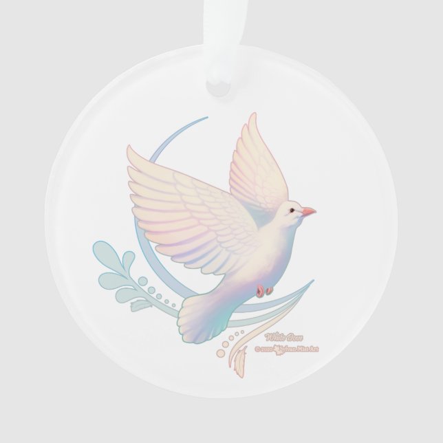 White Dove Ornament (Front)