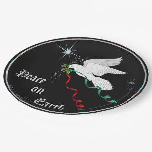 White Dove Paper Plate