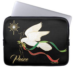White Dove Spreading Peace Laptop Sleeve