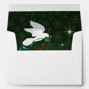 White Dove Spreading Peace On Earth Envelope