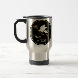 White Dove Spreading Peace On Earth Travel Mug