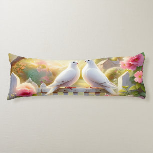 White Doves Cottage Garden Body Cushion