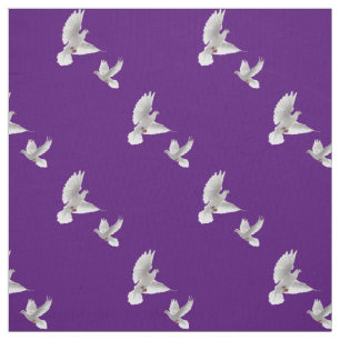 White Doves Fabric