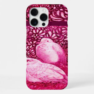 WHITE DOVES IN PINK FUCHSIA iPhone 16 PRO MAX CASE