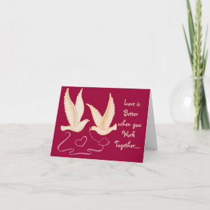 White Doves - Love is Better Valentine's Day Card