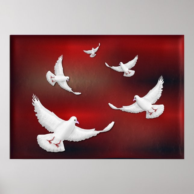 WHITE DOVES OF PEACE POSTER (Front)
