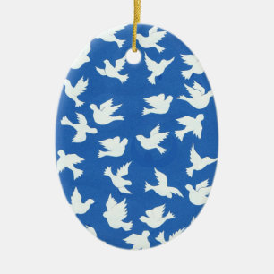 White Doves Ornament