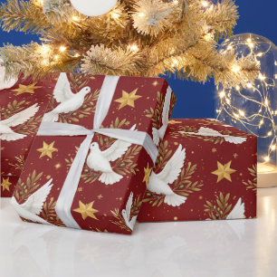 White Doves Wrapping Paper