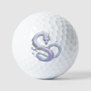 White Dragon Art Mythical Fantasy Aesthetic Or Golf Balls