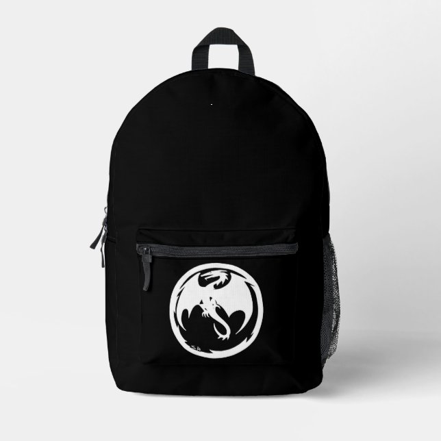 White Dragon black backpack (Front)