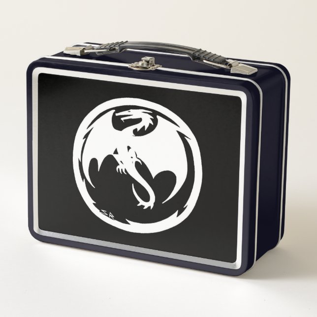 White Dragon Black lunchbox (Front)