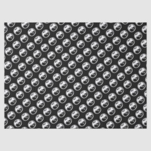 White Dragon black tissue paper small