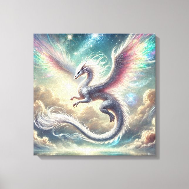 White Dragon Canvas Print (Front)
