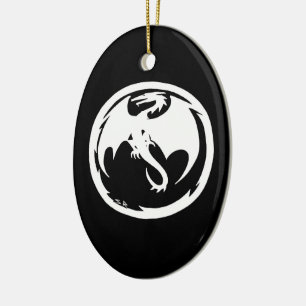 White Dragon ceramic ornament