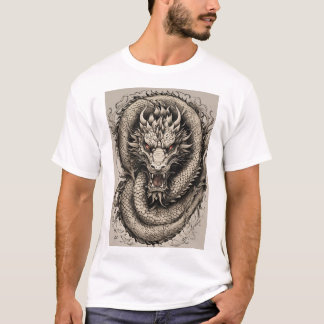 "White Dragon Elegance Tee" T-Shirt