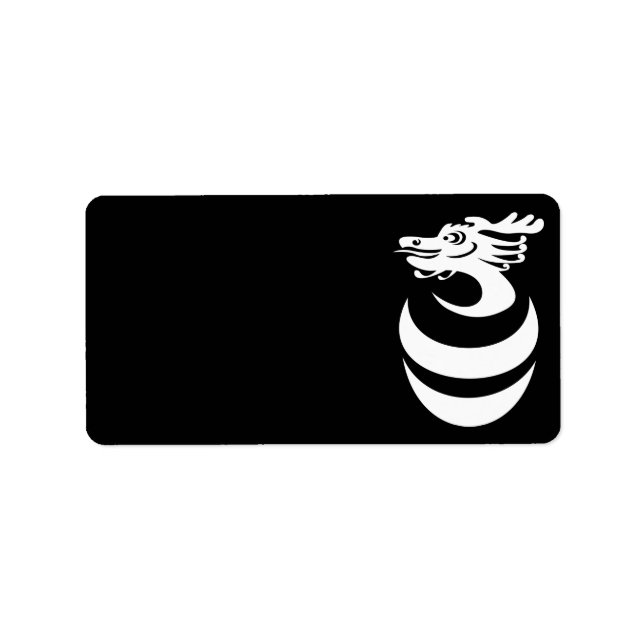 White dragon in Egg Label (Front)