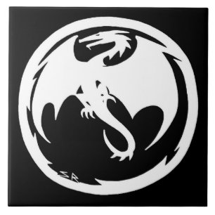 White Dragon large tile